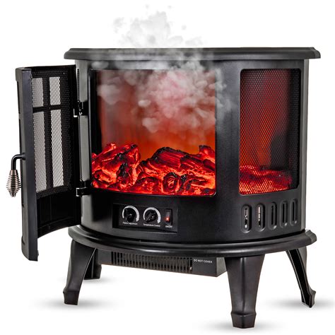 Electric Fireplace Log Burning Flame Effect Stove Fire Heater Thermal ...