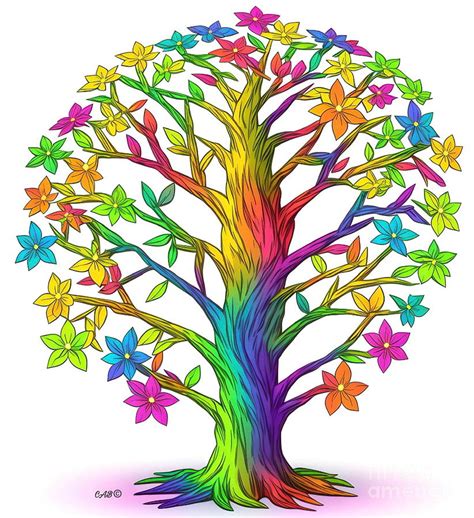 Rainbow Tree Digital Art by Carol Branch - Fine Art America