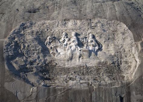 Stone Mountain Carving at Dawn Stock Photo - Image of largest, state: 56695950