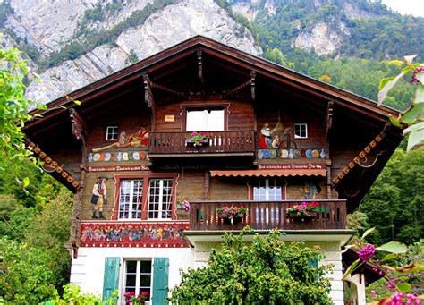 Storybook Swiss Chalet - love the exterior painting Chalet Zermatt, Alpine Chalet, Ski Chalet ...