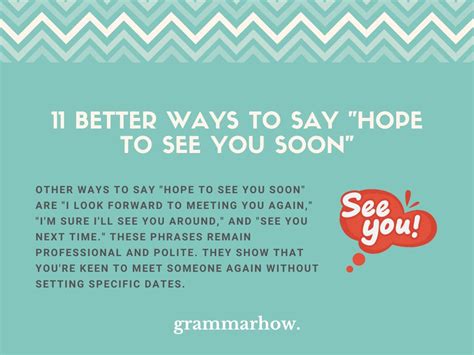 11 Better Ways to Say "Hope to See You Soon"