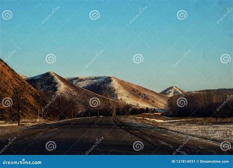 Snow-capped Peaks of the Ural Mountains Stock Image - Image of forest ...