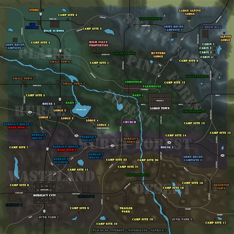 7 Days To Die Navezgane Map Locations - Map Pasco County