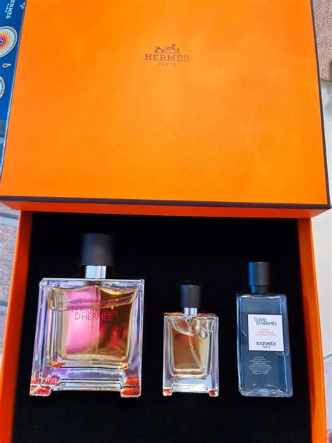 Hermes branded perfume set for men, Beauty & Personal Care, Fragrance ...