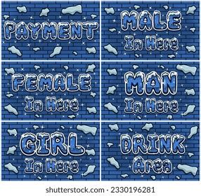 Snow Ice Font Set Lettering Brick Stock Vector (Royalty Free) 2330196281 | Shutterstock