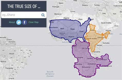 The True Size Of Countries (Mercator projection) – A2Z Facts