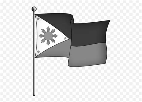 Waving Philippine Flag Clipart Black - Philippine Flag Clipart Png ...