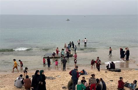 Tears and Laughter on Gaza Beach as Children Get Break From War