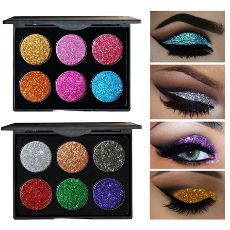 Diamond Golden Silver Color Brand Powder Glitter Eye Shadow Palette Brighten Eyeshadow Palette ...