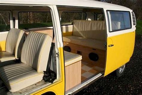 30 creative vw bus interior design ideas (10) | Vw bus interior, Bus interior, Vw vanagon