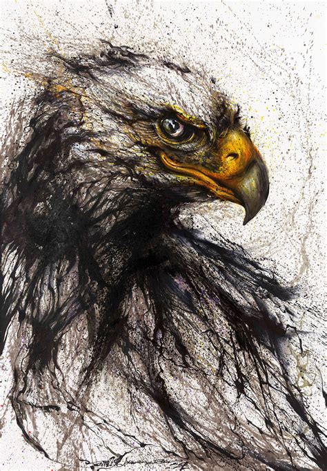 Splattered Ink Animal Paintings By Chinese Artist Hua Tunan