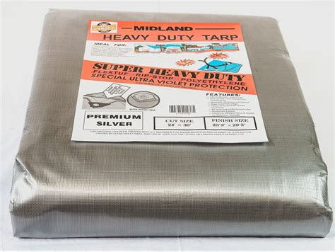 Heavy Duty Poly Tarps (White, Silver, or Black) | Midland Industrial Covers