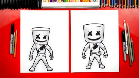 How To Draw Marshmello Easy Fortnite Season 7 Drawi On Behance | Porn Sex Picture