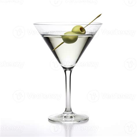 Classic white martini with green olive isolated on white background 26384722 Stock Photo at Vecteezy