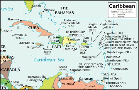 Windward Islands Map - Leeward Islands Map - Satellite Image