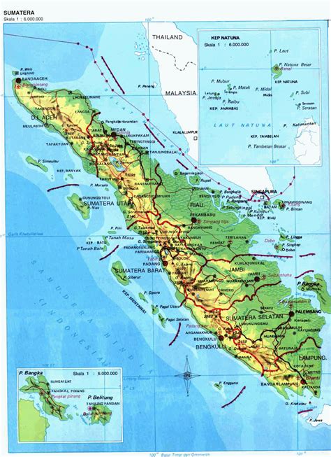 AMAZING INDONESIA: SUMATRA ISLAND MAP