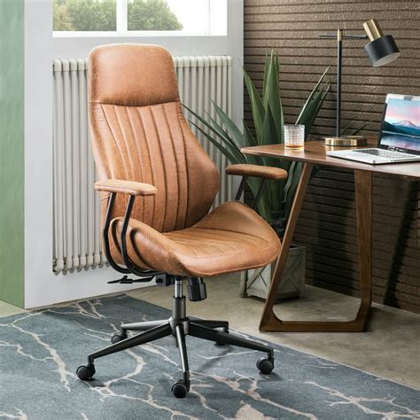 ovios Ergonomic Office Chair,Modern Computer Desk Chair,high Back Suede Fabric Desk Chair with ...