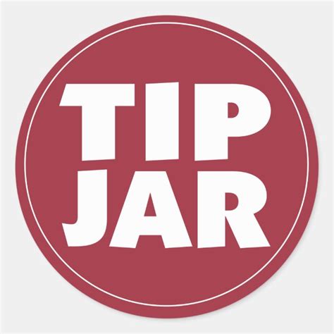 Tip Jar sticker | Zazzle.com