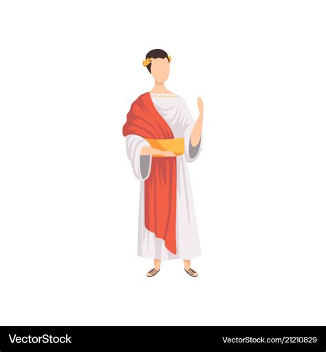 Roman emperor man in traditional clothes Vector Image