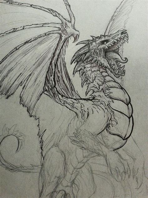 Scary Dragon Drawing at PaintingValley.com | Explore collection of Scary Dragon Drawing