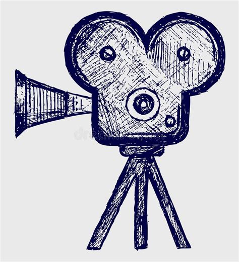 Video camera sketch stock vector. Illustration of film - 26513703