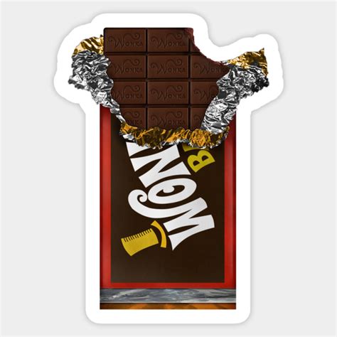 wonka chocolate bar - Willy Wonka - Sticker | TeePublic