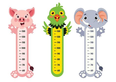 Height Chart With Cartoon Animals 26782286 Vector Art at Vecteezy