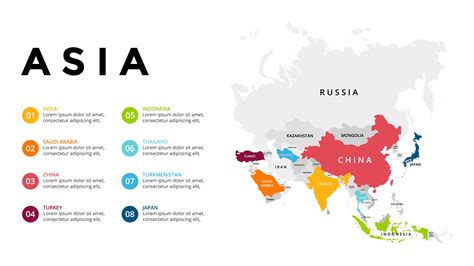 Asia Continent and Country Map | Mappr