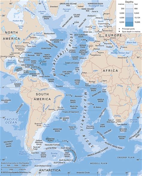 Map of the Week: Atlantic Political Map and Depth Contours | Mappenstance.