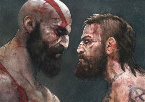 A depiction of Kratos vs. Baldur by ArtStation User Omu Upied. Source ...