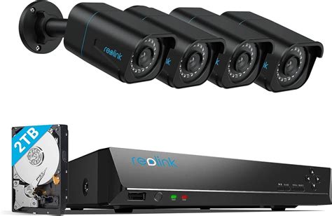 Amazon.com: REOLINK Sistema de cámara de seguridad 4K, 4 cámaras de seguridad H.265 4K PoE con ...