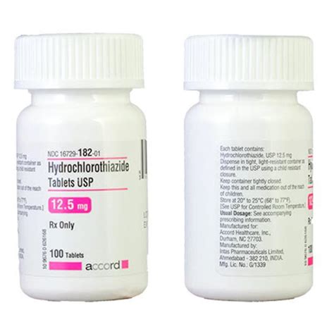 Hydrochlorothiazide Tablets 25mg (100/Bottle) — MedStockUSA.com