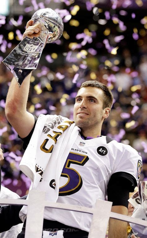 Super Bowl XLVII MVP Joe Flacco holds up the Lombardi Trophy as the Ravens defeat the 49ers 34 ...