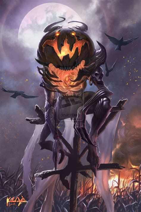 The Pumpkin King | Dark fantasy art, Halloween art, Fantasy monster