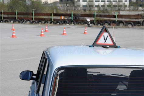 A Training Car before a Test Drive in a Driving School Stock Image - Image of instructor ...