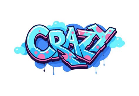 Crazy graffiti street art, urban style vector word 25448773 Vector Art at Vecteezy