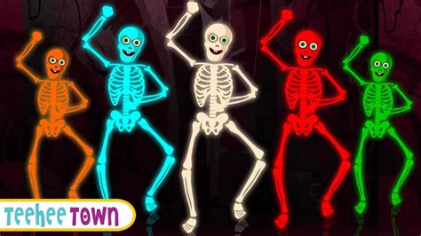 Haunted Five Skeletons Halloween Song | Spooky Scary Skeletons Songs By Teehee Town - YouTube