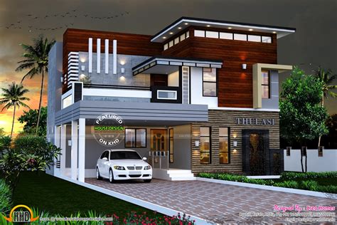 2165 sq-ft modern contemporary house - Kerala home design and floor plans