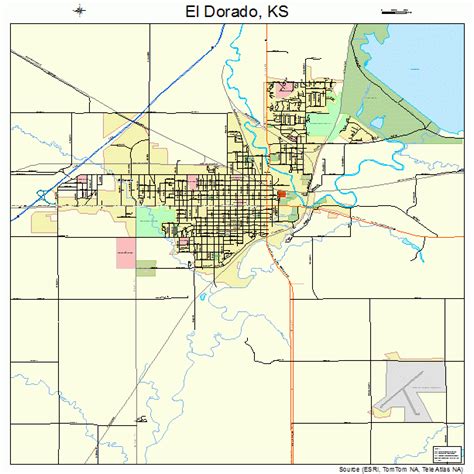 El Dorado Kansas Street Map 2020075