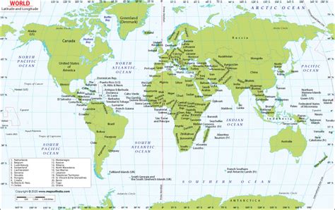 Political Map With Latitude And Longitude - 2024 Winter Solstice