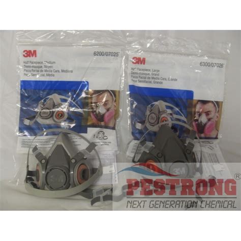 3M 6300, 3M Reusable Half Respirator - 6200 Medium, 6300 Large