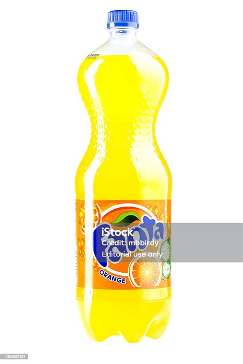 Fanta Bottle Isolated On White Background Stock Photo - Download Image ...