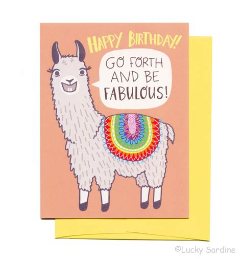 Llama Fun Birthday Card | lupon.gov.ph