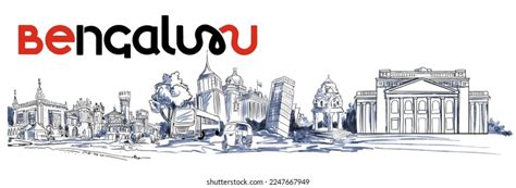 Sketch Bangalore City Illustration Bangalore Famous Stock Illustration 2247667949 | Shutterstock