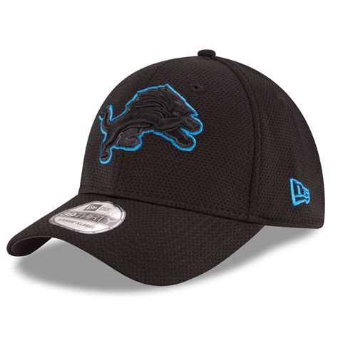 New Era Detroit Lions Black Tone Tech Redux 39THIRTY Flex Hat