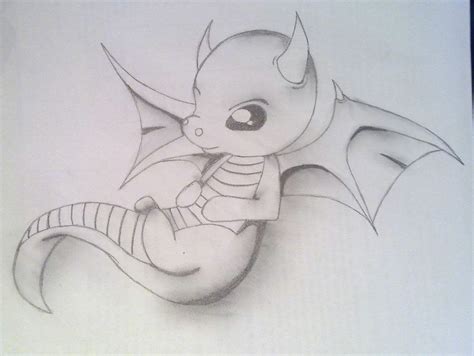 Pencil Sketches Of Baby Dragons