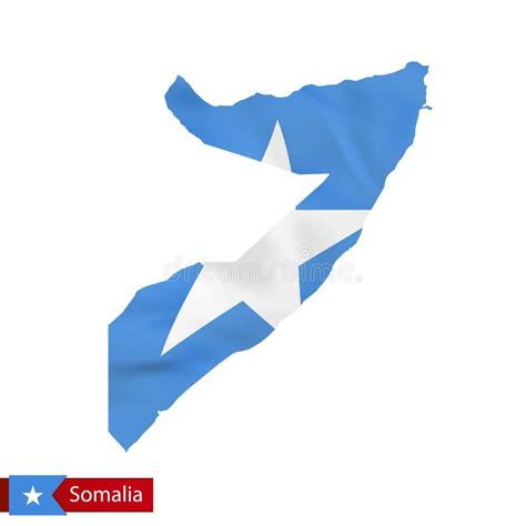 Somalia Map with Waving Flag of Country. Stock Vector - Illustration of nation, history: 126710223