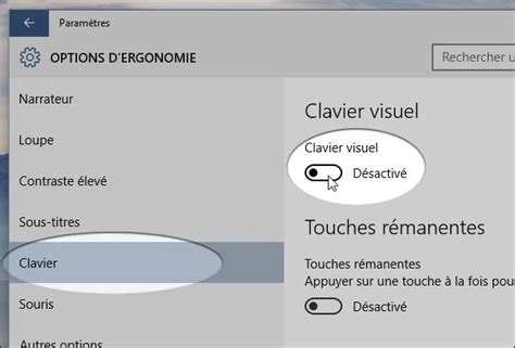 Windows 10 : comment afficher le clavier visuel / virtuel