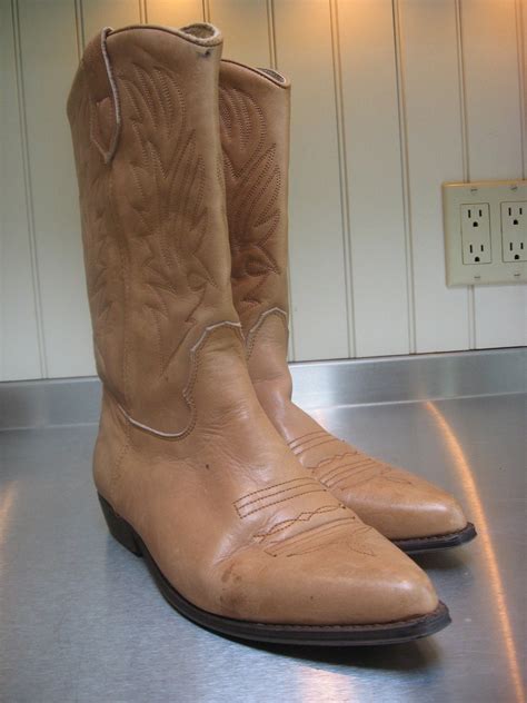 Tan Cowboy Boots low heel