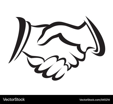 Handshake symbol Royalty Free Vector Image - VectorStock